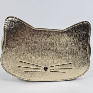 Tarte gold kitty makeup/clutch bag